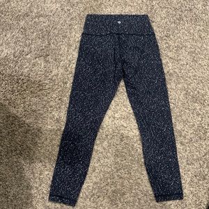 Lululemon 25in leggings. Black with white specks